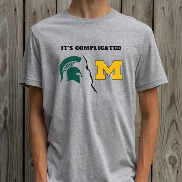 complicated spartans michigan Divided Shirt, Rivalry Shirt, Team university tee - Picture 1 of 2